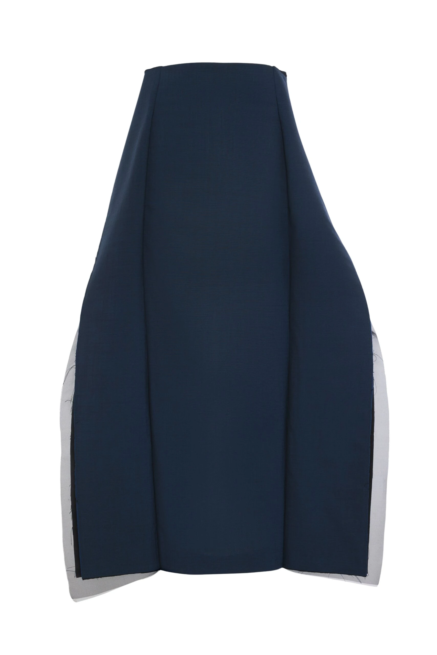 Awake Mode Midi High Waisted Panelled Skirt Navy