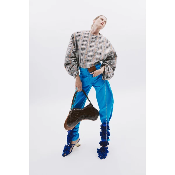 Awake Mode Mirror Jeans With Side Inserts Bright Blue, view 3