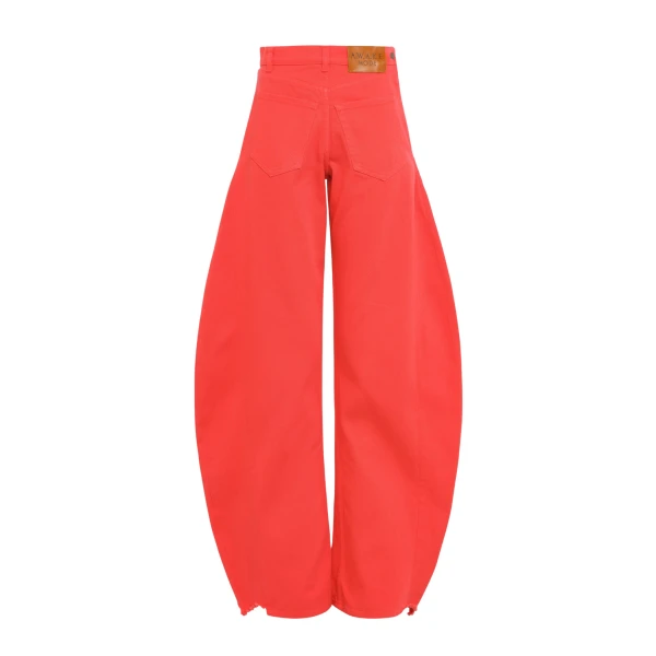 Awake Mode Mirror Jeans With Side Inserts Red Top