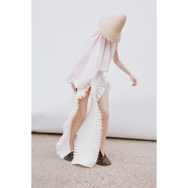 Awake Mode One-Sleeve Voluminous Top Pale Pink, view 2
