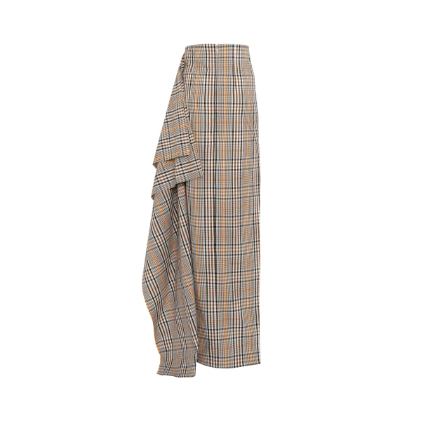 Awake Mode Side Panel Pencil Skirt Brown Check, view 4