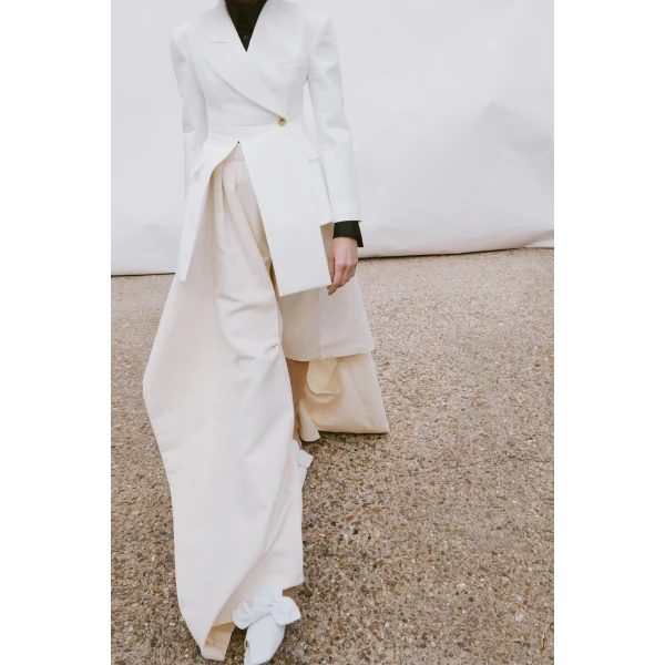 Awake Mode Slit Knee Trousers Ivory, view 3