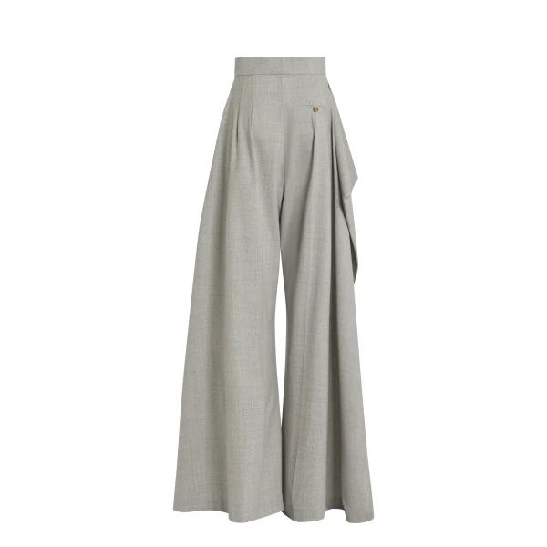 Awake Mode Slit Knee Trousers Light Grey Melange, view 3
