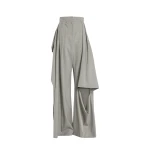 Awake Mode Slit Knee Trousers Light Grey Melange