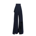 A.W.A.K.E. MODE trousers The Slit Knee Trousers Navy Awake Mode Slit Knee Trousers Navy