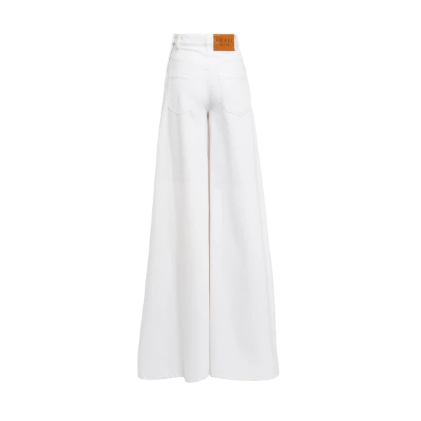 Awake Mode Super Wide Leg Mirror Jeans White, view 3