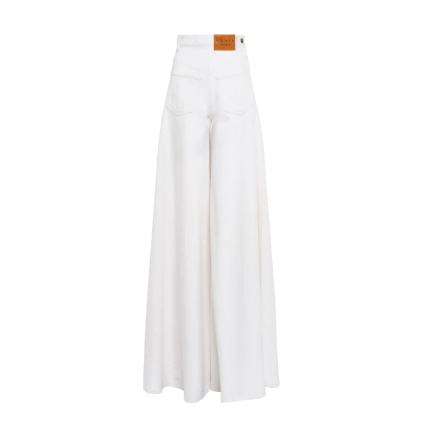 Awake Mode Super Wide Leg Mirror Jeans White