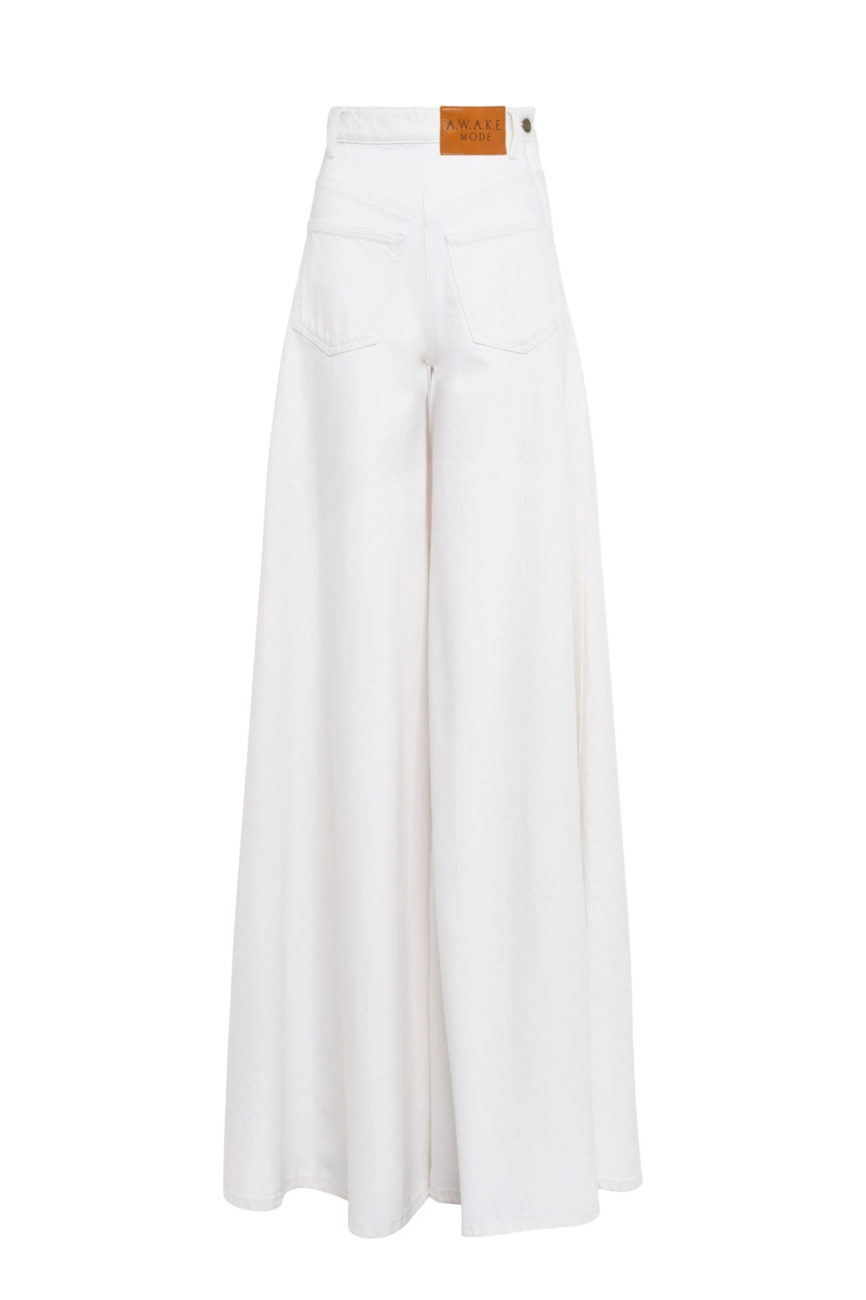 Awake Mode Super Wide Leg Mirror Jeans White