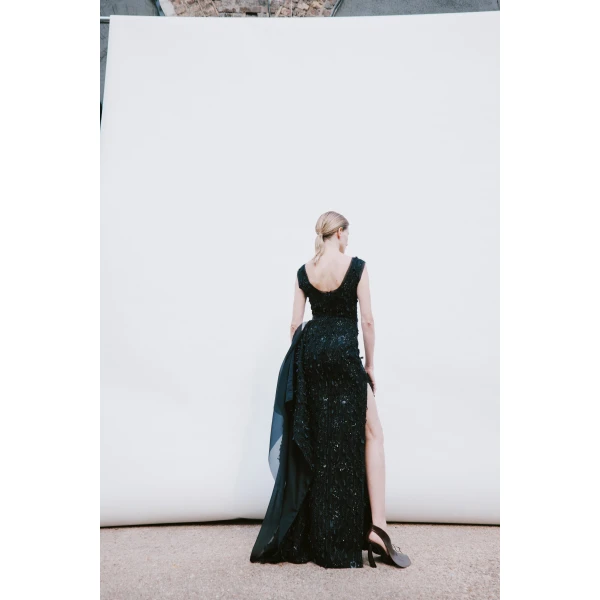 Awake Mode Tank Top Maxi Dress With Side Panel Detail Black, view 2