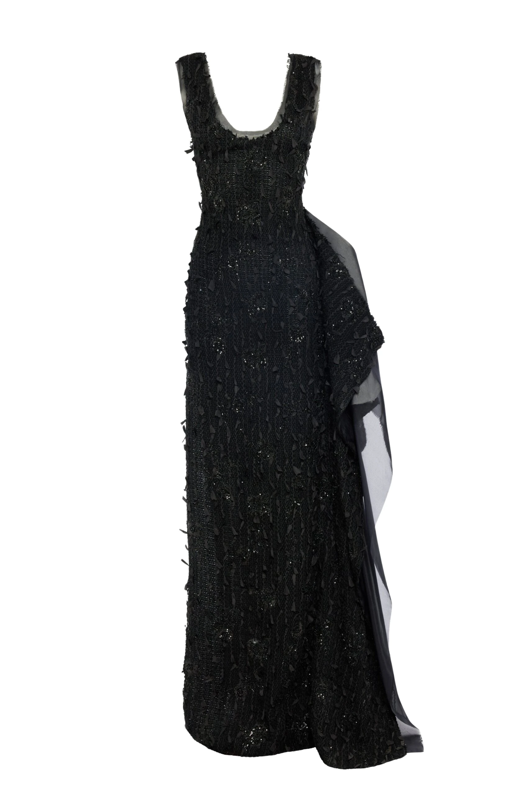 Awake Mode Tank Top Maxi Dress With Side Panel Detail Black