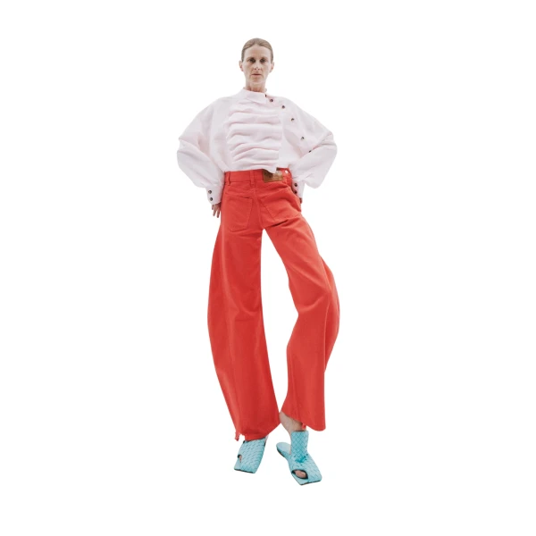 Awake Mode Voluminous Bib-Front Shirt Pale Pink