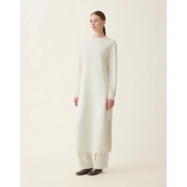 Fabiana Filippi Long Dress in Platinum, Raffia, view 2