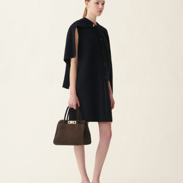 Fabiana Filippi Platinum and Sequin Dress in Midnight Blue, view 2