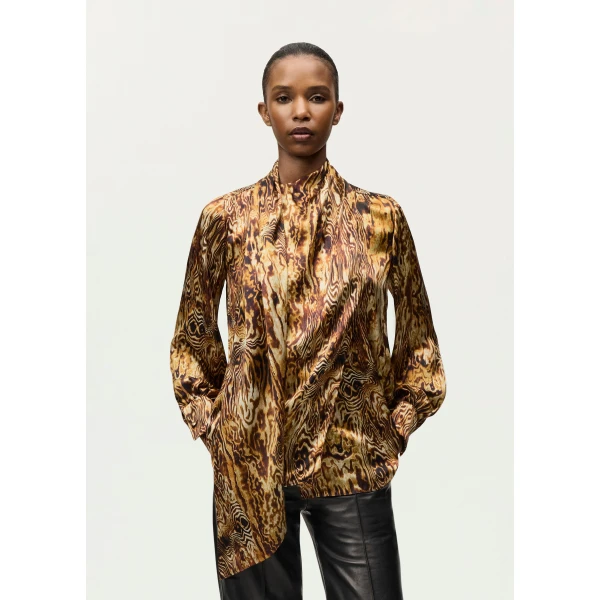 Adam Lippes Ainsley Top in Copper Multi, view 2
