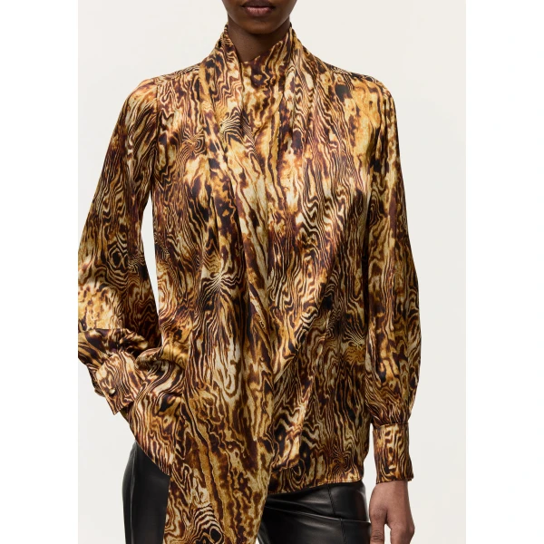 Adam Lippes Ainsley Top in Copper Multi, view 4