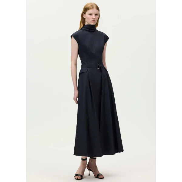 Adam Lippes Akane Dress in Navy, view 2