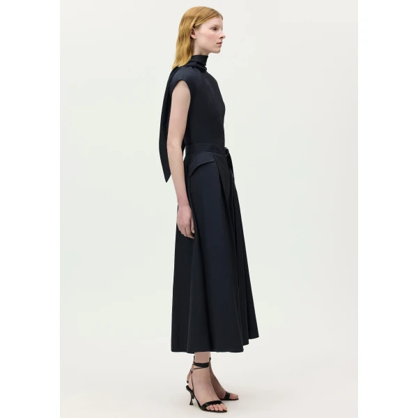 Adam Lippes Akane Dress in Navy, view 3