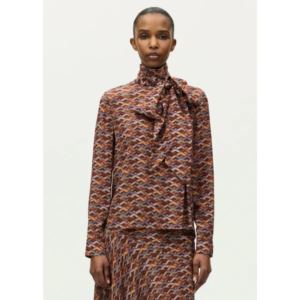 Adam Lippes Akari Blouse in Copper, view 2
