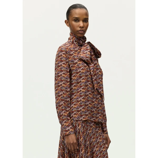 Adam Lippes Akari Blouse in Copper, view 3