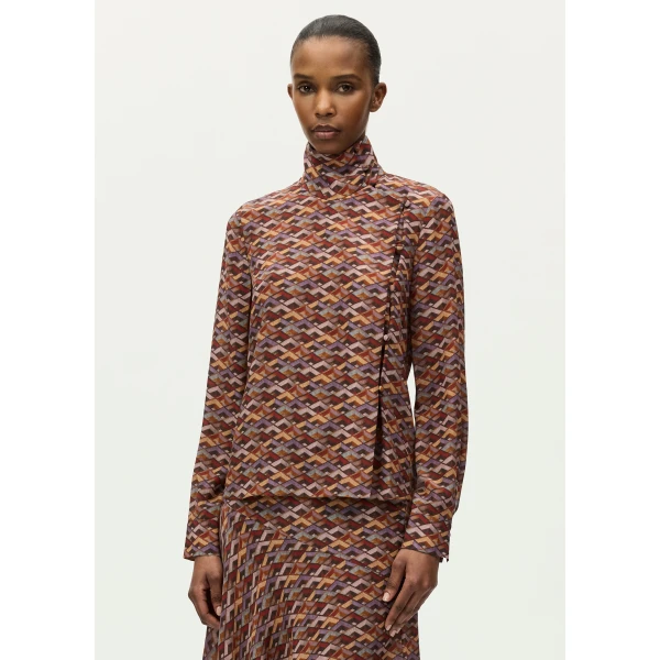 Adam Lippes Akari Blouse in Copper, view 4