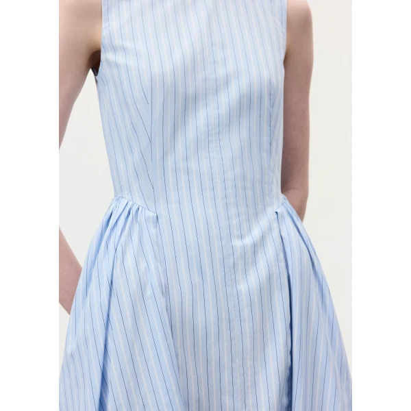 Adam Lippes Aliena Dress in Pale Blue/White, view 4
