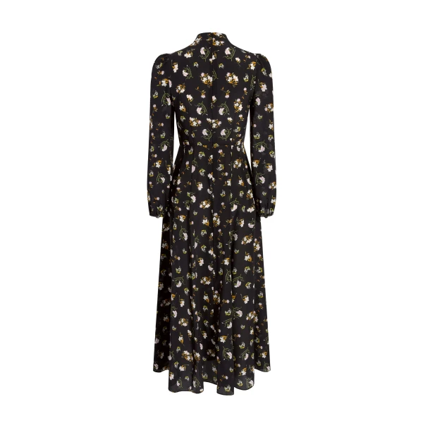 Adam Lippes Alison Dress in Black Floral, view 4
