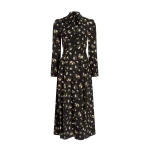 Adam Lippes Alison Dress in Black Floral