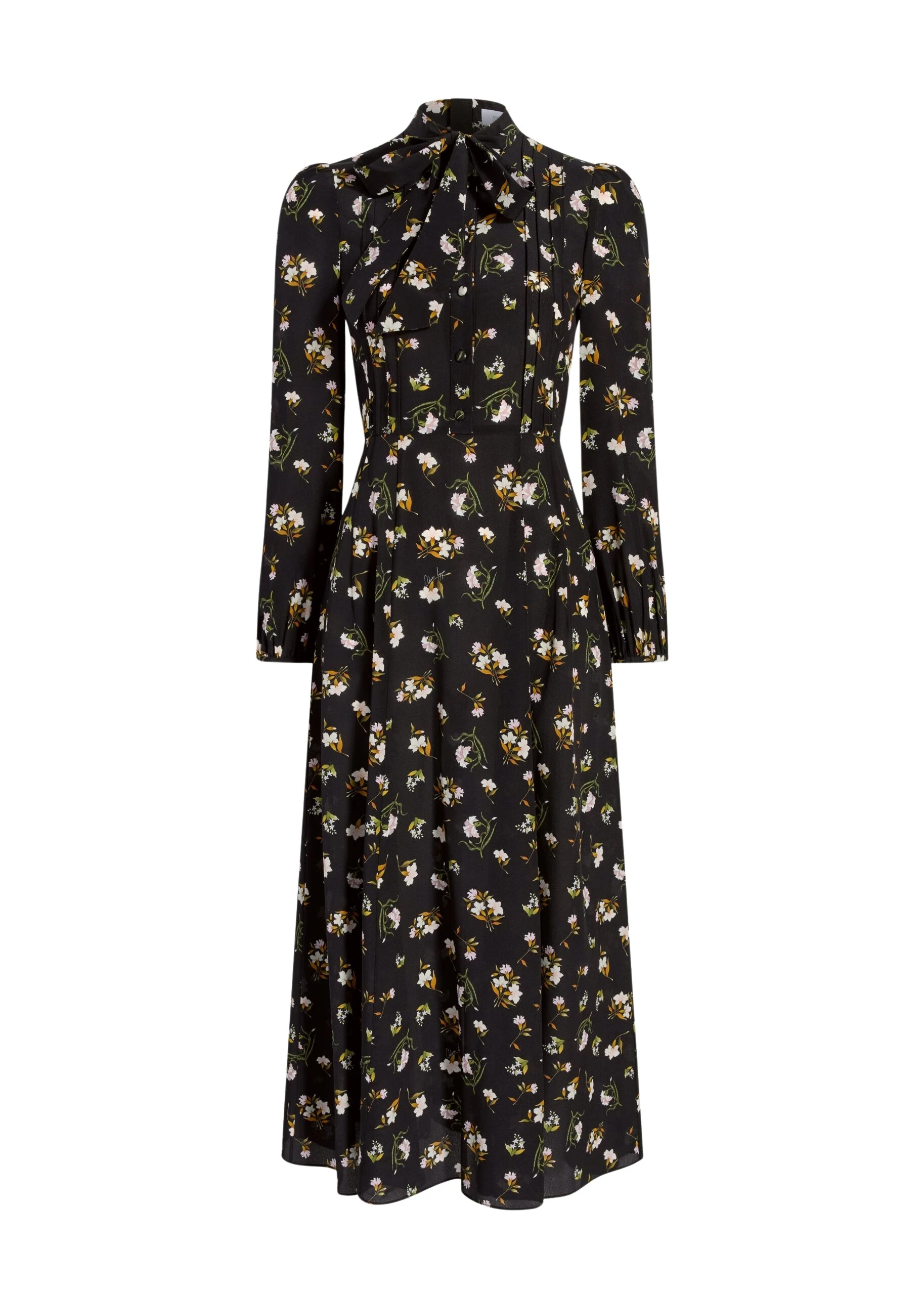 Adam Lippes Alison Dress in Black Floral