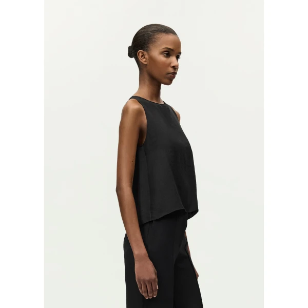 Adam Lippes Annie Top in Black, view 3