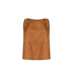Adam Lippes Annie Top in Cognac