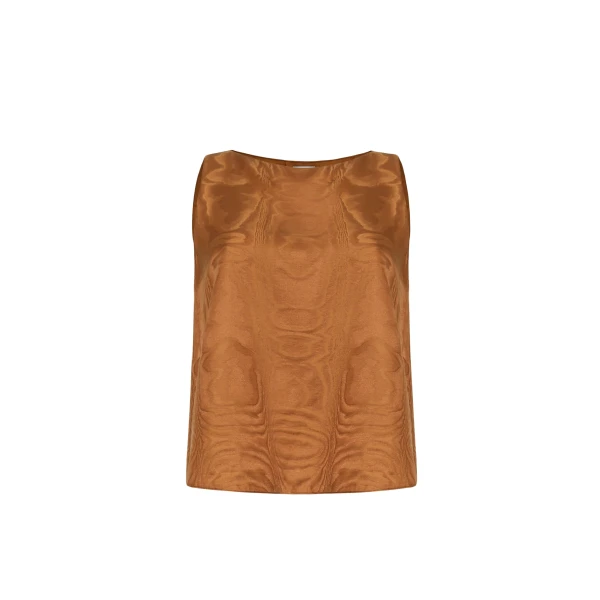 Adam Lippes Annie Top in Cognac