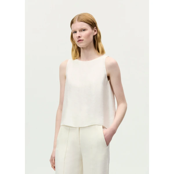 Adam Lippes Annie Top in Ivory, view 2