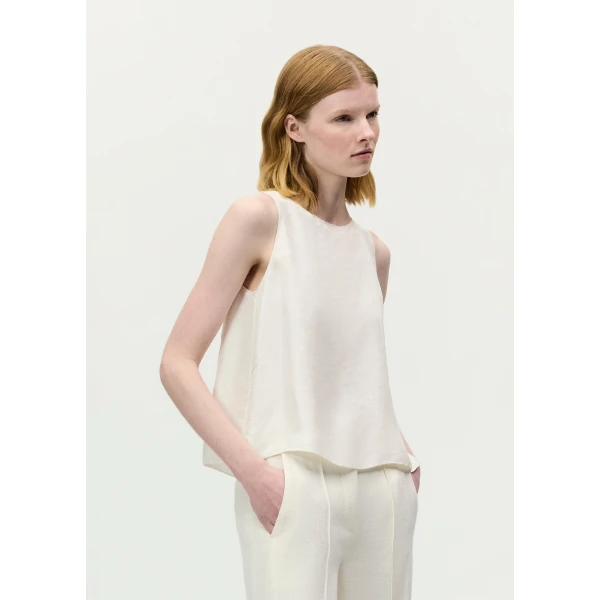 Adam Lippes Annie Top in Ivory, view 3