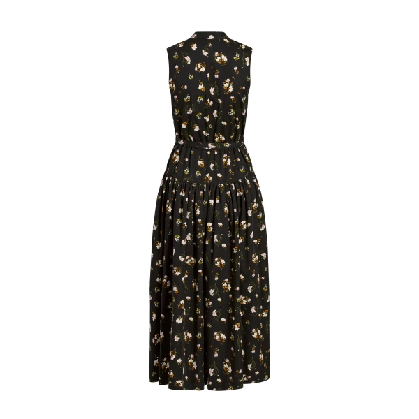 Adam Lippes Arden Dress in Black Floral, view 5