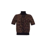 Adam Lippes Ari Top in Natural Leopard