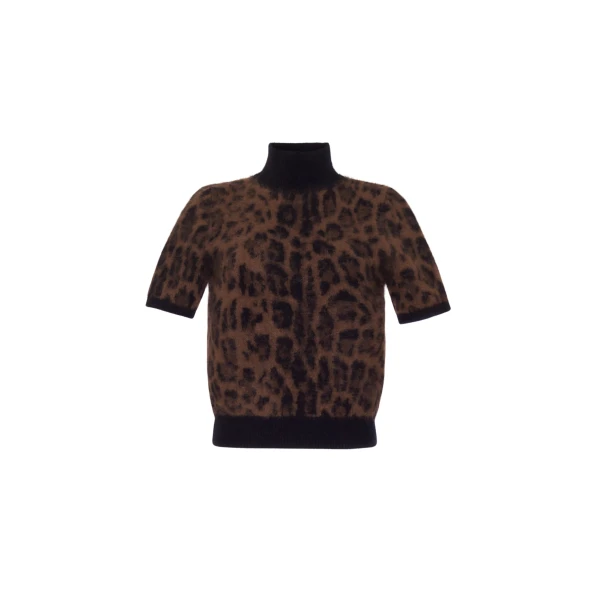 Adam Lippes Ari Top in Natural Leopard