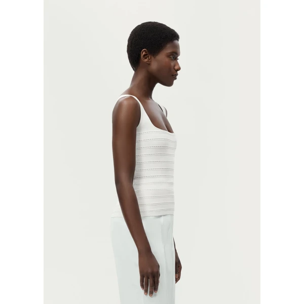 Adam Lippes Aria Knit in Ivory, view 3