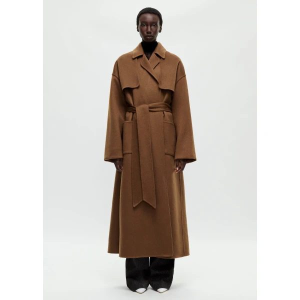 Adam Lippes Arlo Coat in Fig, view 2