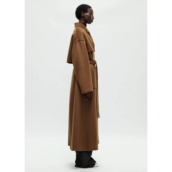 Adam Lippes Arlo Coat in Fig, view 3