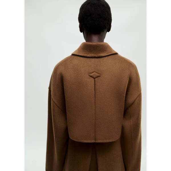 Adam Lippes Arlo Coat in Fig, view 4