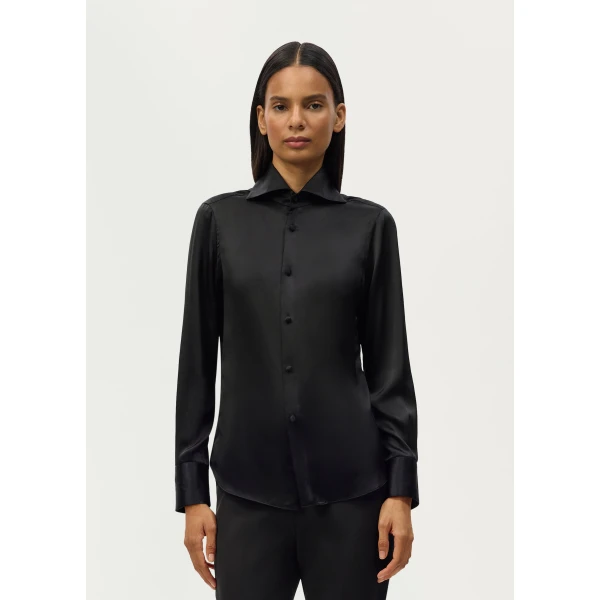 Adam Lippes Aston Shirt in Black, view 2