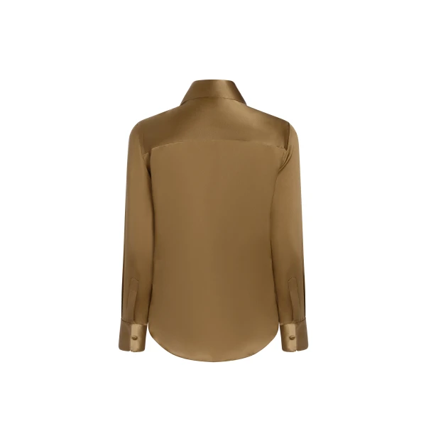 Adam Lippes Aston Shirt in Olive, view 5