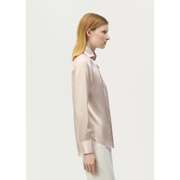 Adam Lippes Aston Shirt in Pale Pink, view 3