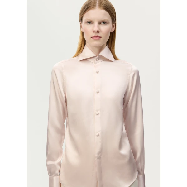 Adam Lippes Aston Shirt in Pale Pink, view 4
