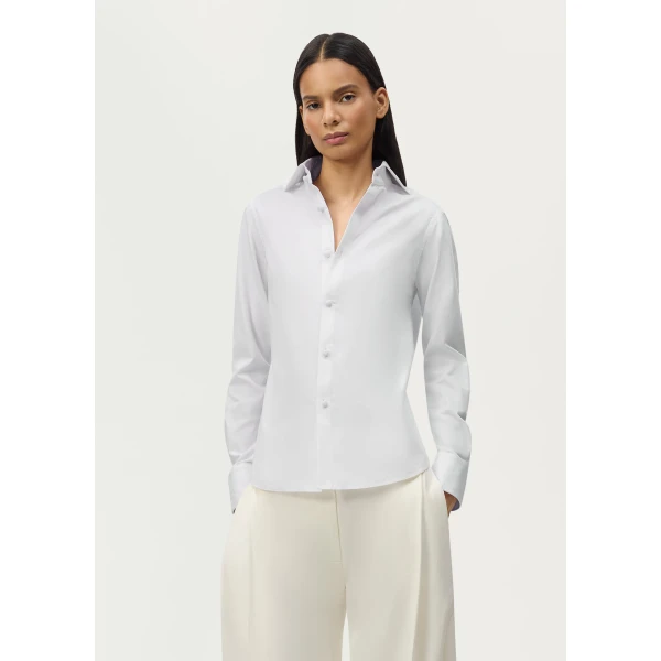 Adam Lippes Aston Shirt in White, view 2