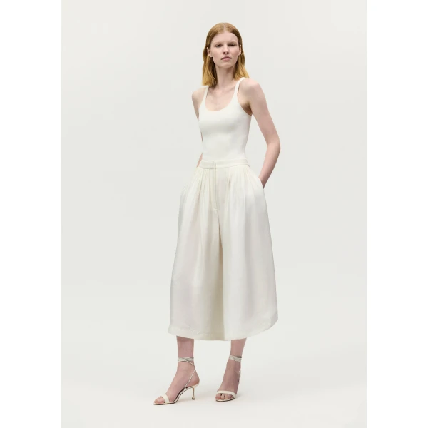 Adam Lippes Athena Pant in Ivory, view 2