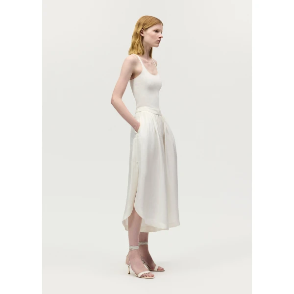 Adam Lippes Athena Pant in Ivory, view 3
