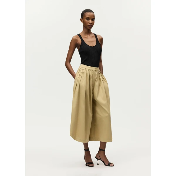 Adam Lippes Athena Pant in Khaki, view 2