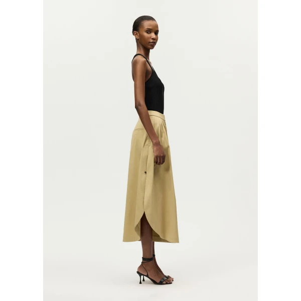 Adam Lippes Athena Pant in Khaki, view 3