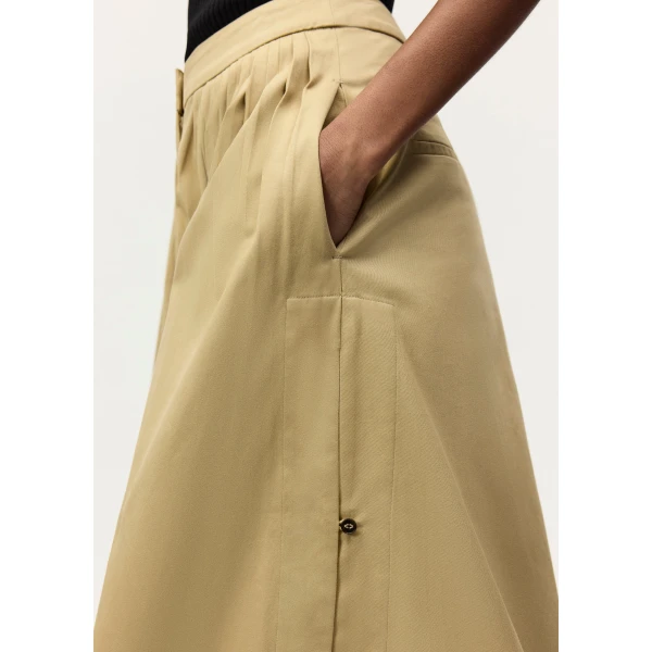 Adam Lippes Athena Pant in Khaki, view 4